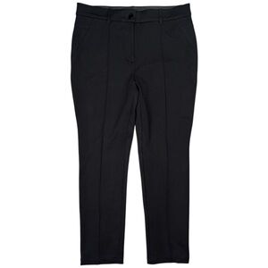 Chico’s So Slimming Elyse Pants 0.5 Short U.S. 6 Black Ponte Pintuck Trouser